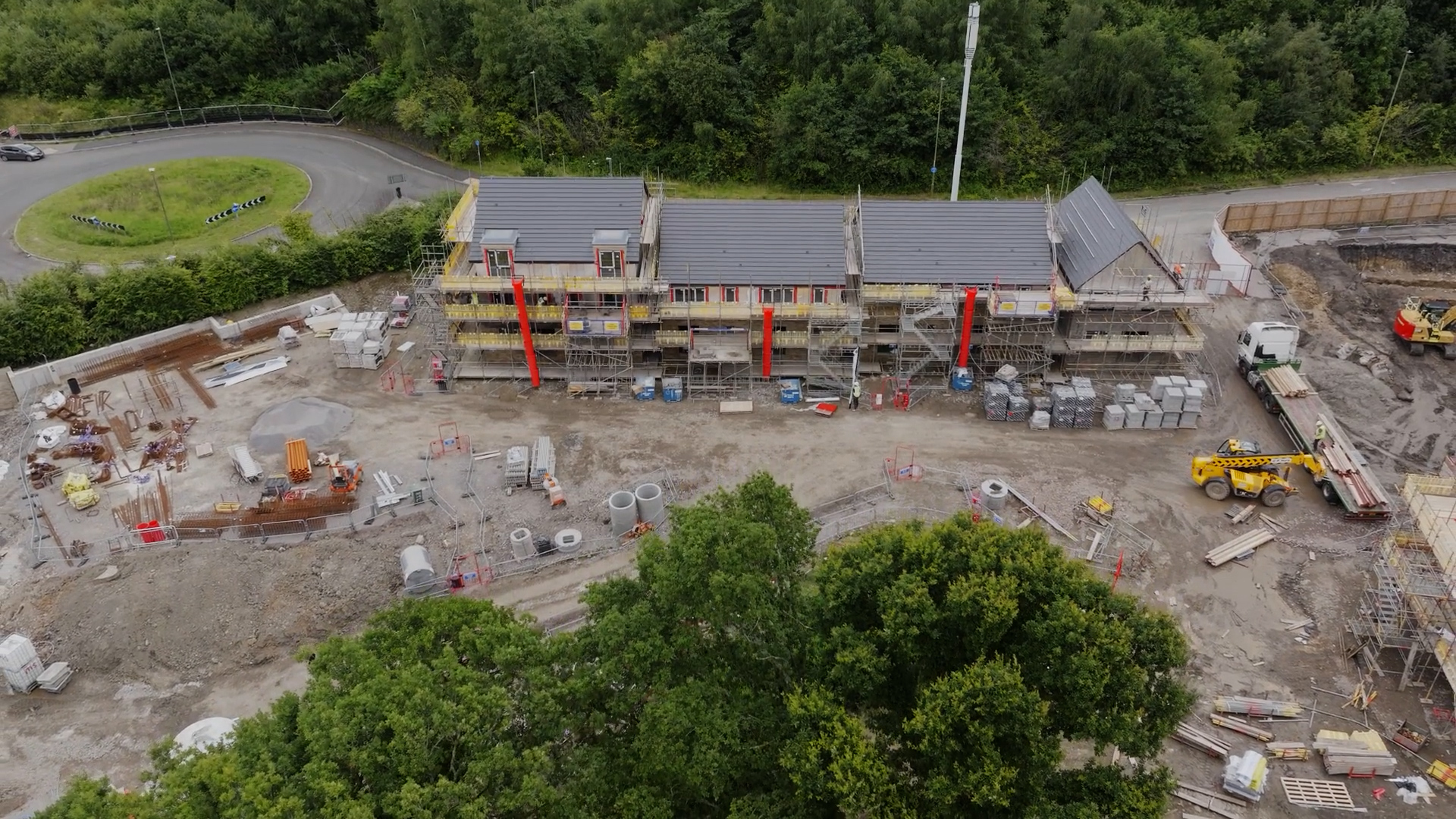 Image of 3 houses being built at Austin Grange development